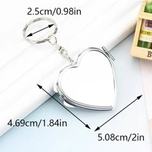 Móc khóa trái tim Charm - Bạc - Xem 4