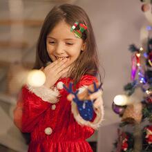 15 piezas Horquilla pelo sombrero de Navidad pelo árbol de Navidad dulce para fiesta - Multicolor - Ver 7