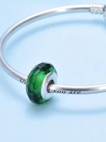 1pc Textured Sterling Silver DIY Pendant