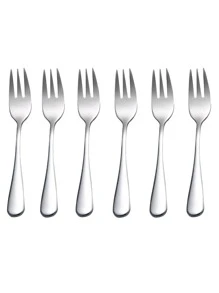 6入組不銹鋼叉 - 銀色 - 查看 1