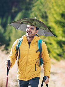 1 chiếc mũ câu cá có thể gập lại chống nước in họa tiết camo - xanh quân đội - Xem 3