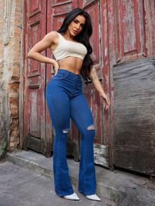 Women Jeans - Rửa trung bình - Xem 3