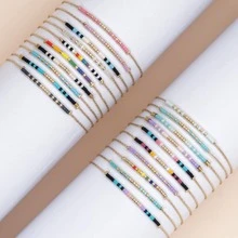 Stainless Steel Color Block Beaded Bracelet For Daily Decoration For A Stylish Look - Multicolor - View 1