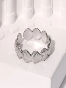 1 Vỏ Thép Không Gỉ Thời Trang Trang Trí Vòng Đeo Tay Cho Nữ Trang Trí Hàng Ngày - Bạc - Xem 4