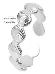 1 Vỏ Thép Không Gỉ Thời Trang Trang Trí Vòng Đeo Tay Cho Nữ Trang Trí Hàng Ngày - Bạc - Xem 5