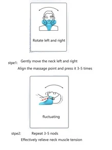 1入組素色領按摩產品枕頭 - 綠色 - 查看 7