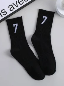 3 Đôi Vớ Nam Họa Tiết Số Thoáng Khí Thấm Mồ Hôi Thông Thường Cho Cuộc Sống Hàng Ngày - Nhiều màu - Xem 5