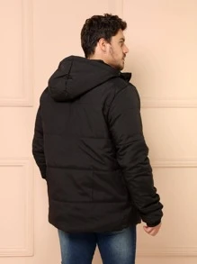 Men Winter Coats - Black - View 2