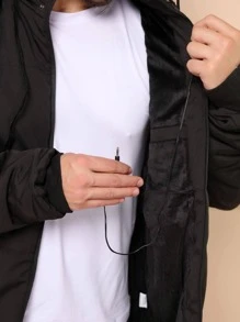 Men Winter Coats - Black - View 4