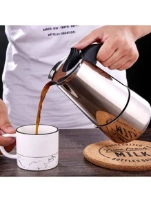 Cafeteira Italiana Expresso Cremeira Aço Inox 6 Xícaras Filtro Térmica Manual Com Filtro Café Chá - Prata - Visão 7