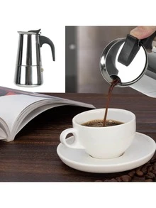 Cafeteira Italiana Expresso Cremeira Aço Inox 6 Xícaras Filtro Térmica Manual Com Filtro Café Chá - Prata - Visão 5
