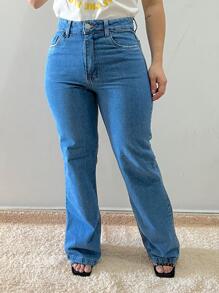 Women Jeans - 藍色 - 查看 1