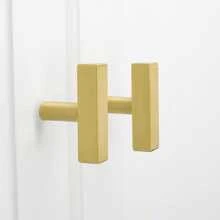 1 pieza de acero inoxidable Armario minimalista unicolor Armario tire para casa - Dorado - Ver 3