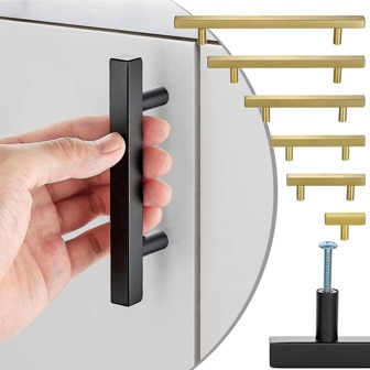 1pc Stainless Steel Cabinet Handle, Minimalist Solid Cabinet Pull For Home