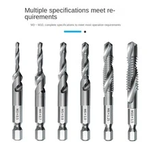 1set Carbon Steel Drill Bit, Modernist 3 In 1 Drill Bit For Household - Silver - View 4