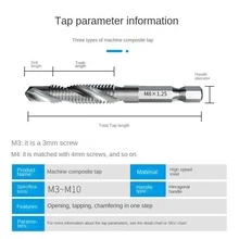 1set Carbon Steel Drill Bit, Modernist 3 In 1 Drill Bit For Household - Silver - View 6