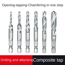 1set Carbon Steel Drill Bit, Modernist 3 In 1 Drill Bit For Household - Silver - View 2