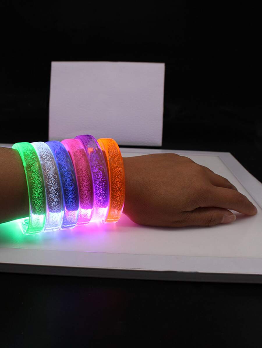 4入組/套塑料派對手鍊，現代主義燈光設計腕帶，適用於演唱會