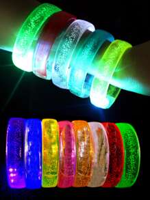 4入組/套塑料派對手鍊，現代主義燈光設計腕帶，適用於演唱會