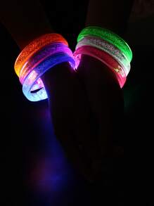 4入組/套塑料派對手鍊，現代主義燈光設計腕帶，適用於演唱會