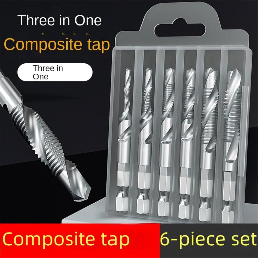 1set Carbon Steel Drill Bit, Modernist 3 In 1 Drill Bit For Household - Silver - View 1