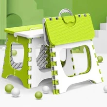 1pc Plastic Foldable Chair Stool - Green - View 1