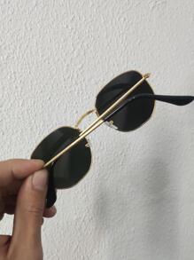 Óculos De Sol Hexagonal Quadrado Masculino Feminino Oculos Vintage