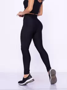 Women Sports Leggings - Black - View 4