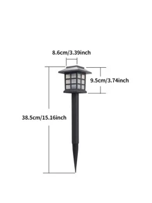 1 件 ABS 太阳能草坪灯，现代主义 LED 花园路径灯，户外花园照明，适用于路径、庭院、露台 - 黃色 - 查看 5