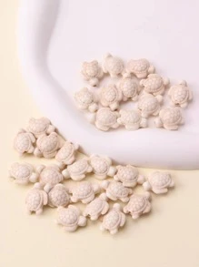 30入組白色綠松石色龜珠子適用於海洋系列DIY珠寶製作 - 白色 - 查看 1