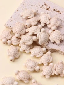 30入組白色綠松石色龜珠子適用於海洋系列DIY珠寶製作 - 白色 - 查看 3