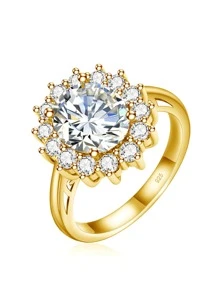Nhẫn Bạc Trang Trí Đá Cubic Zirconia - Trong sáng - Xem 6
