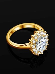 Nhẫn Bạc Trang Trí Đá Cubic Zirconia - Trong sáng - Xem 3