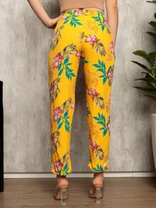 Women Pants - Màu vàng - Xem 5