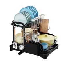 1pc Iron Dish Rack, Modernist Multifunctional Dish Drying Rack For Kitchen