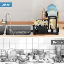 1pc Iron Dish Rack, Modernist Multifunctional Dish Drying Rack For Kitchen