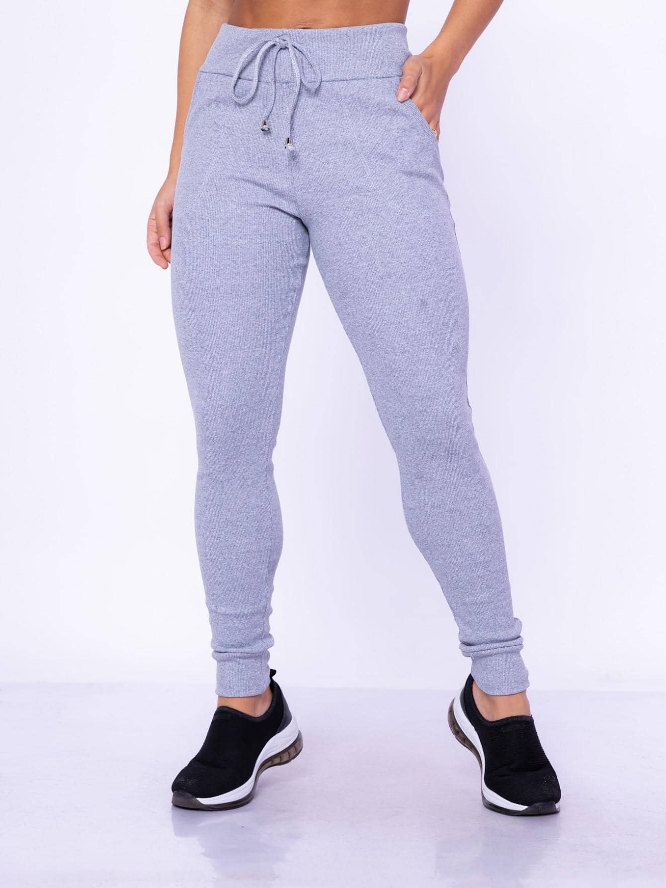 Women Sports Leggings - 淺灰色 - 查看 1