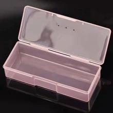 1pc Clear Pencil Box, Simple Plastic Clear Pencil Box For School Student - Pink - View 7