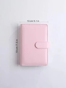 A6 级 PU 皮革预算夹笔记本现金信封系统套装带夹子 6 个口袋用于资金预算和账单保存，适用于组织者、返校、学校用品 - 粉色 - 查看 6