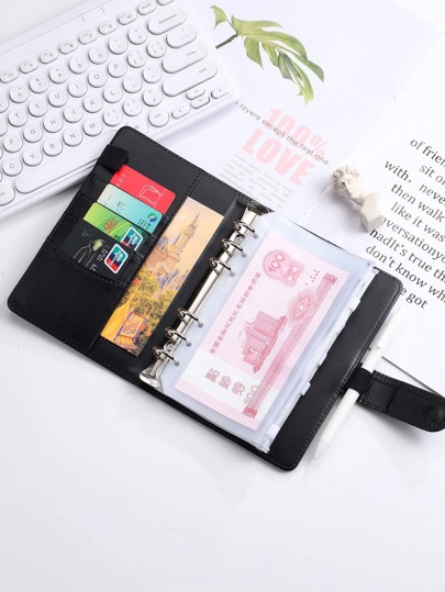 Class A6 PU Leather Budget Holder Notebook Cash Envelope System Set With Clip 6 Pockets For Money Budgeting And Bill Keeping For Organizers Back To School,Back To School,School Supplies,Savings Plan,Biweekly Savings Plan,10000 Savings Plan,Savings Strategy