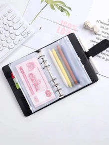 Class A6 PU Leather Budget Holder Notebook Cash Envelope System Set With Clip 6 Pockets For Money Budgeting And Bill Keeping For Organizers Back To School,Back To School,School Supplies,Savings Plan,Biweekly Savings Plan,10000 Savings Plan,Savings Strategy