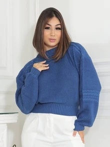 Women Sweaters - 青碧色 - 查看 5