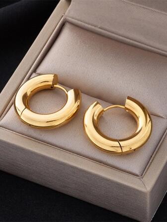 1pc 316L Stainless Steel Simple Earrings For Women Couples Vintage Elegant Jewelry Gifts