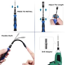 1pc 58 In 1 Iron Screwdriver With 56pcs Drill , Modern Maintenance Tool For Home - Apricot - View 4