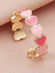 Châu Âu và Châu Mỹ Thời trang ngọt ngào và mát mẻ Vòng trái tim màu hồng cho nữ Nhẫn đi làm hàng ngày Vòng có thể điều chỉnh Phụ kiện cầm tay hình học sáng tạo đơn giản - Nhiều màu - Xem 3