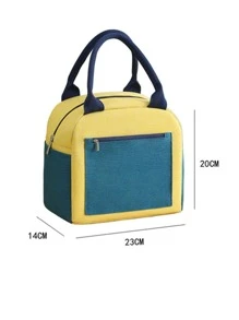 Túi đựng đồ ăn trưa cách nhiệt bằng vải Canvas Túi đựng hộp cơm trưa cho nữ đi làm Hộp cơm trưa Túi đựng đồ ăn trưa Hộp đựng đồ ăn trưa Hộp cơm Bento Túi đựng đồ ăn trưa cần thiết tại nhà Túi đựng hộp cơm làm mát - Màu vàng - Xem 2
