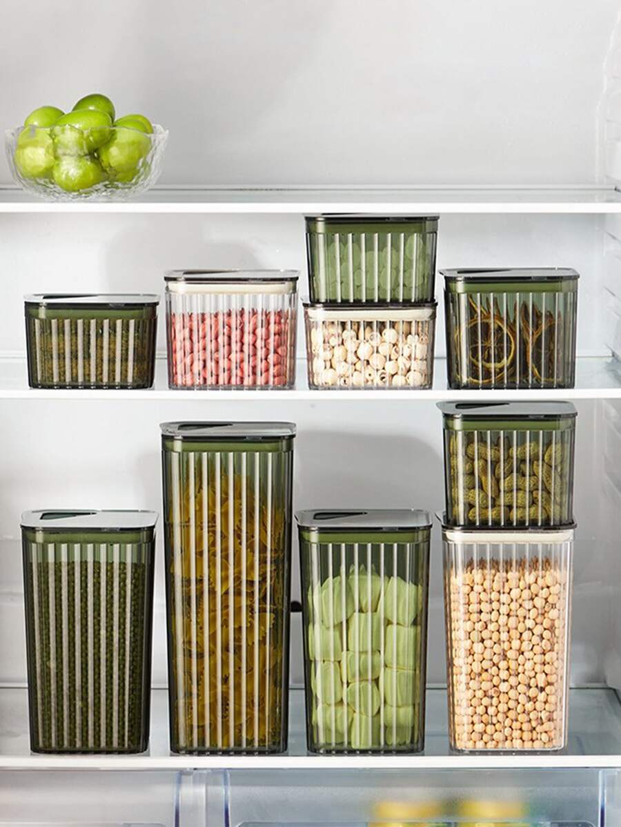 1pc PET Food Storage Box, Simple Grain Storage Box For Home - Clear - View 1