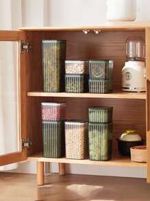 1pc PET Food Storage Box, Simple Grain Storage Box For Home - Clear - View 5