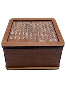 1 个木制存钱罐，天然木质存钱罐存钱罐，带储蓄目标，最佳礼物 - 棕色 - 查看 3