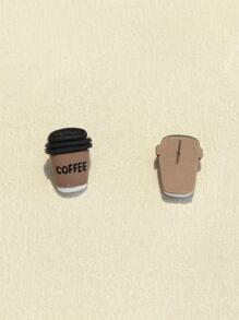 1pair Creative Coffee Design Drop Earrings For Women For Daily Decoration - Multicolor - View 8